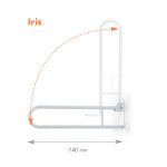 Iris foldable grab bars