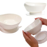 Deep bowl with suction cup